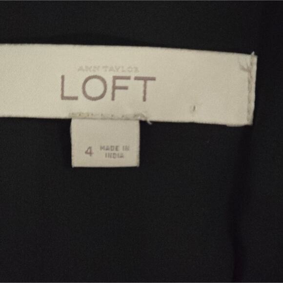 Loft Black and Beige Women's Academia Sheath Dress Size 4 - Picture 7 of 10